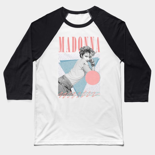 Madonna // Original 80s Vintage Style Design Baseball T-Shirt by DankFutura